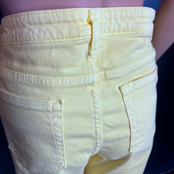 Michael Kors Izzy Skinny Jeans Yellow 12 Preppy Western Festival Coastal Cowgirl - Picture 4 of 7